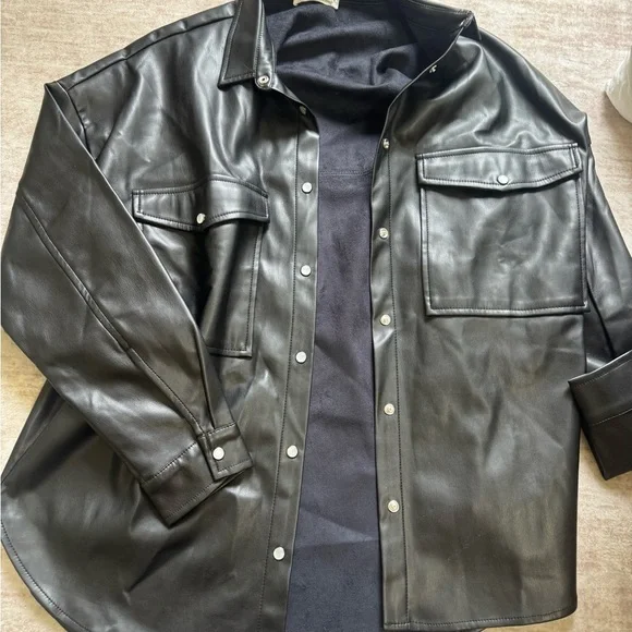 12th Tribe Owen Leather Jacket size small/ medium - Picture 2 of 3
